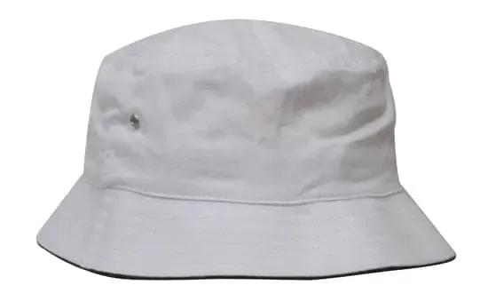 Headwear Bucket Hat With Sandwich Trim Brushed Heavy Sports Twill *no Sandwich* X12 Headwear Professionals